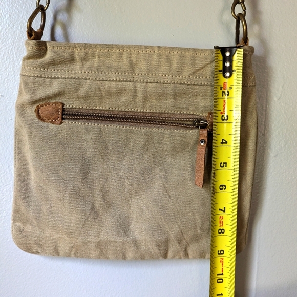 Myra Leather Western Crossbody Bag Cowhide Floral Print - Picture 11 of 12